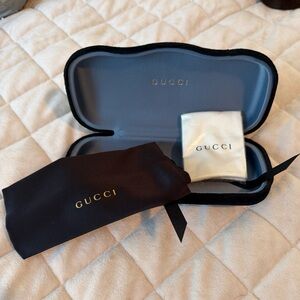Gucci Hard Glasses Case Soft Case And Cleaning Cloth